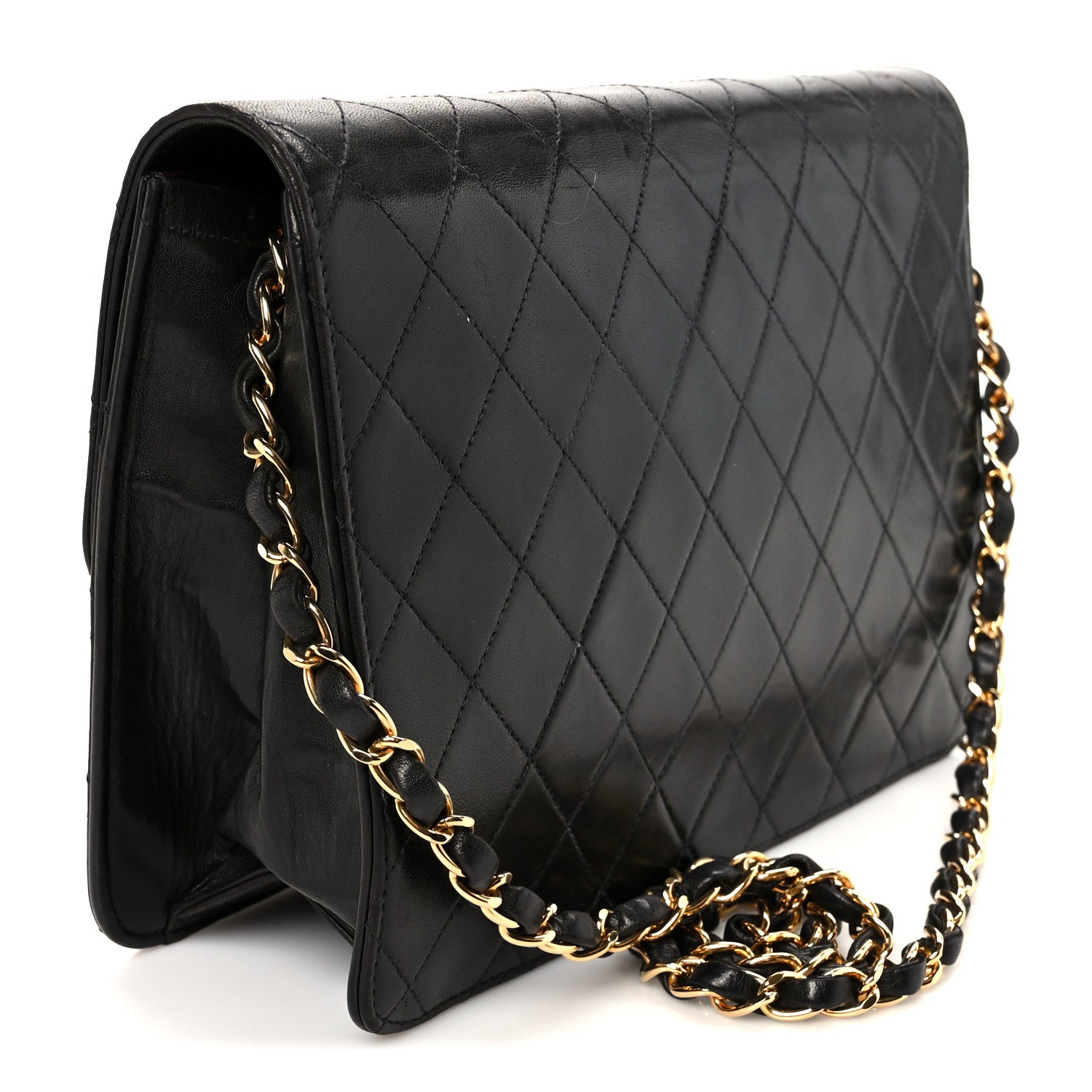 Chanel Lambskin Quilted Medium Single Flap Black