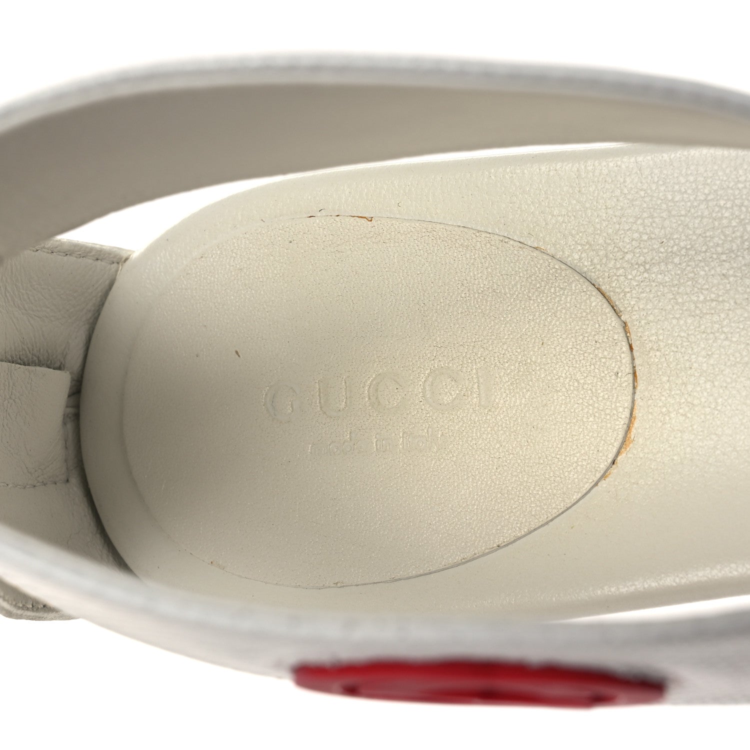 Gucci Calfskin GG Zip Thong Sandals 40.5 White