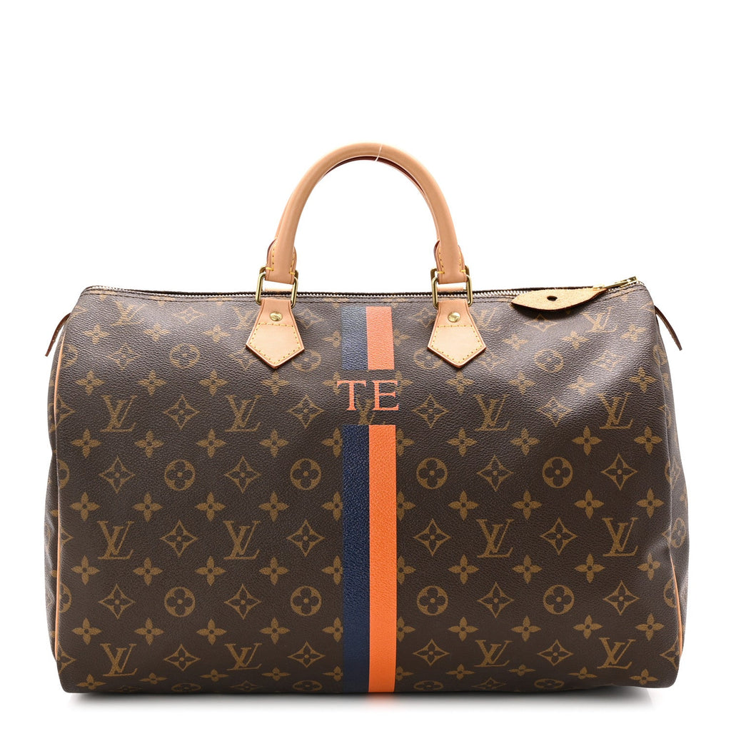 Louis Vuitton Monogram My LV Heritage Speedy 40 Orange Navy