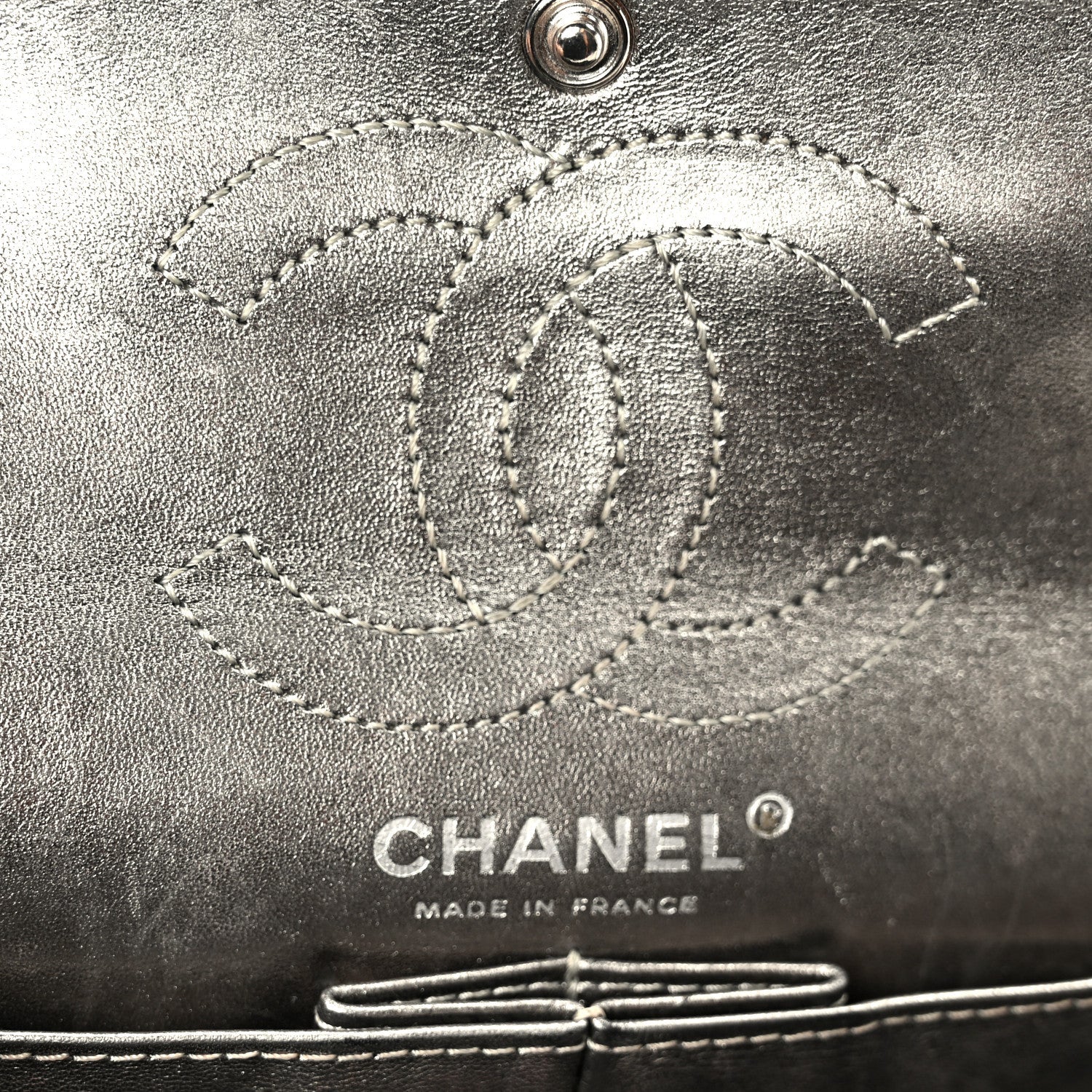 Chanel Aged Calfskin Quilted 2.55 Reissue Mini Flap Dark Silver