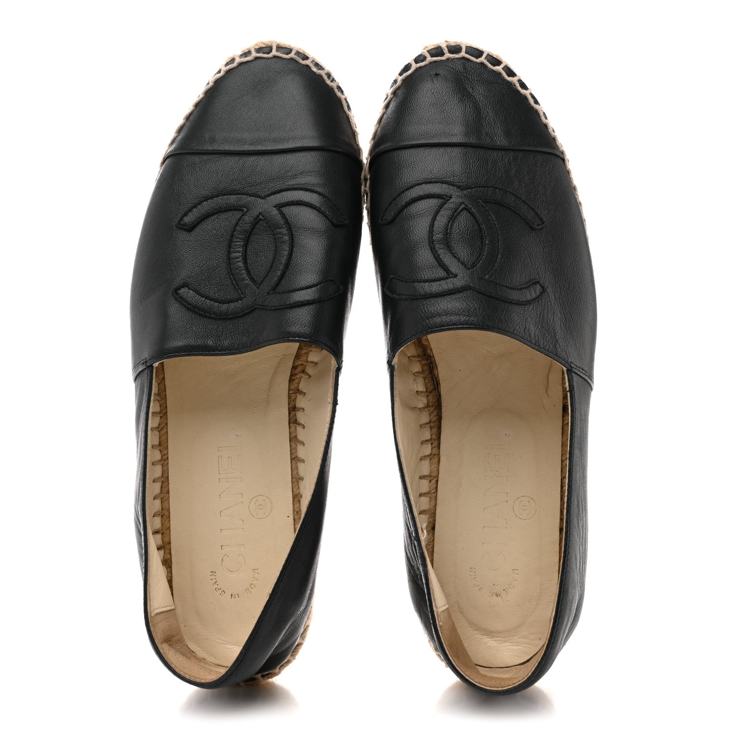 Lambskin CC Espadrilles 38 Dark Navy