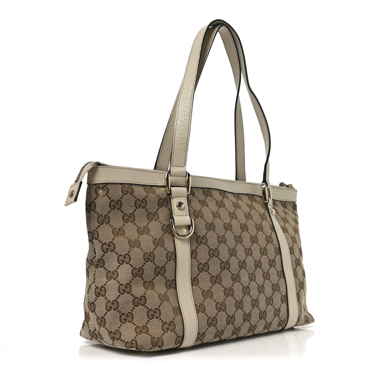Gucci Monogram Medium Abbey Tote Off White