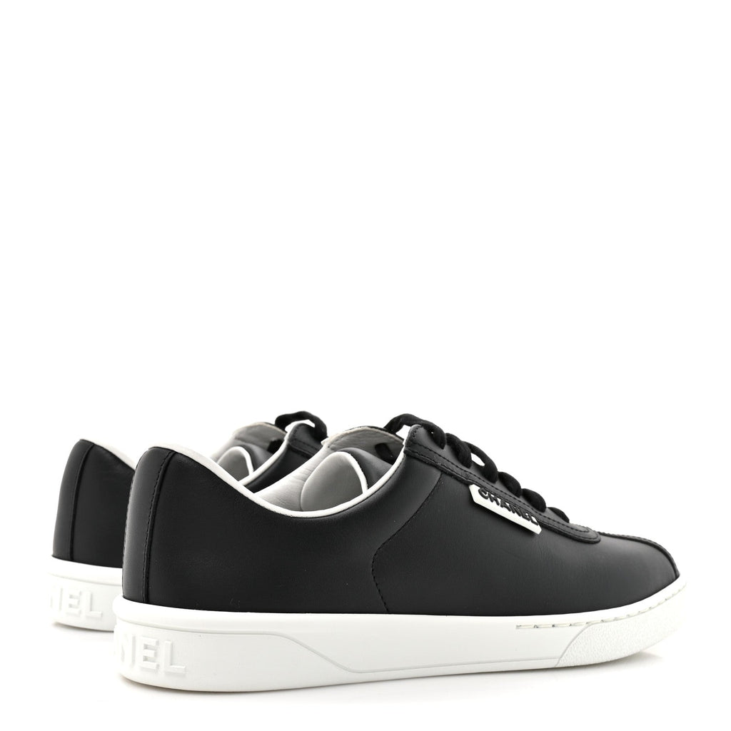 Calfskin CC Womens Sneakers 37 Black