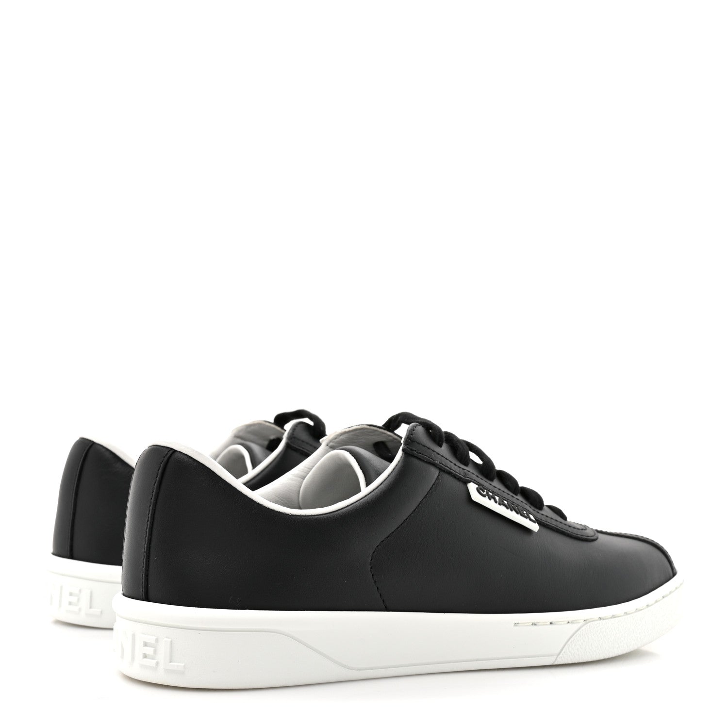 Calfskin CC Womens Sneakers 37 Black