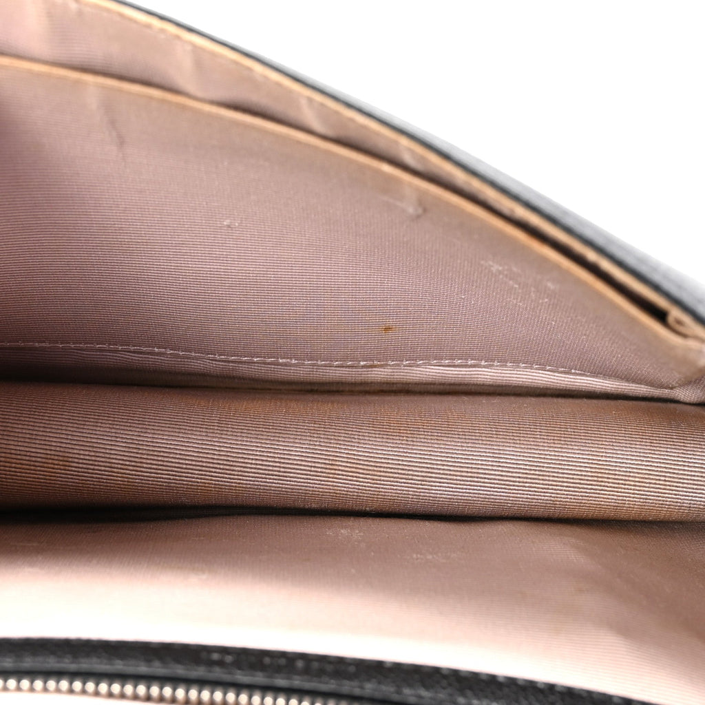Christian Dior Grained Calfskin Medium Diorama Flap Bag Black