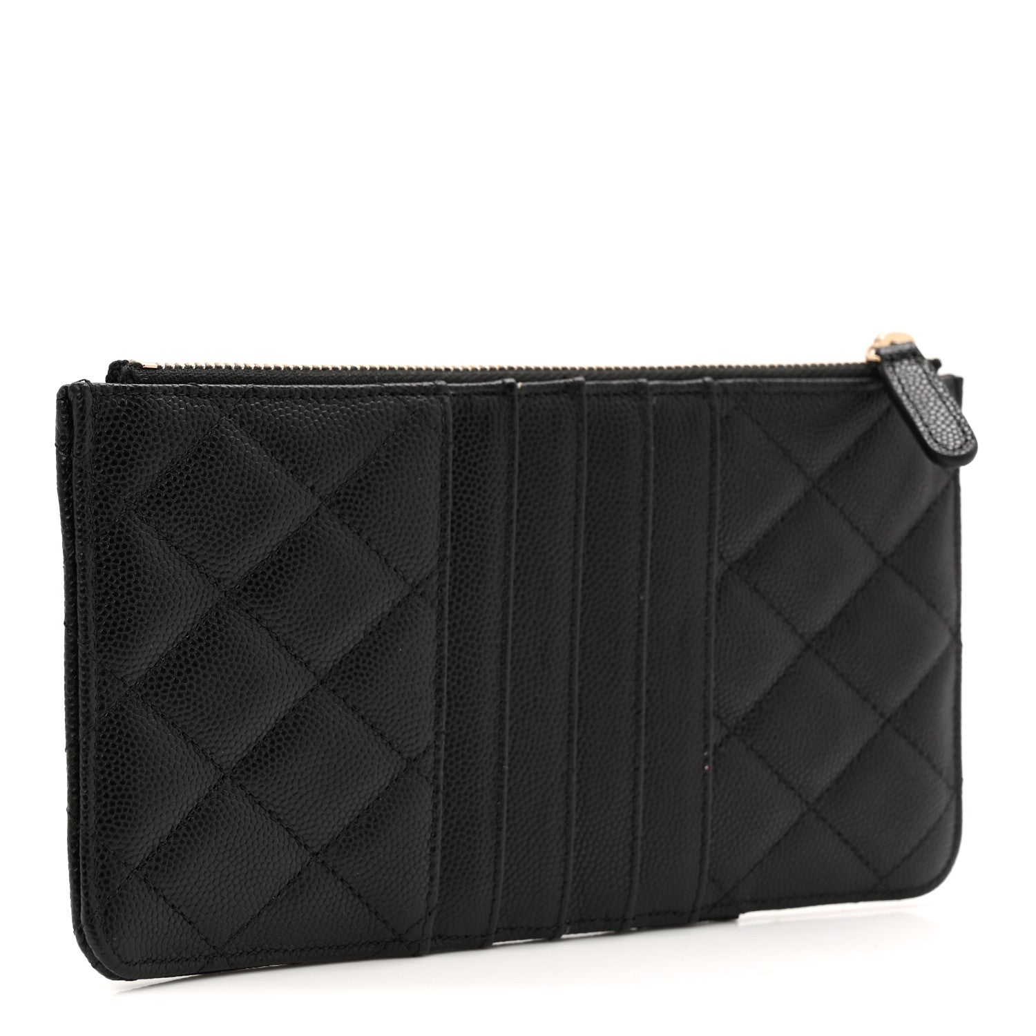 Caviar Quilted Classic iPhone Pouch Black