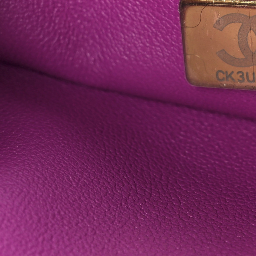 Chanel Caviar Quilted Mini Top Handle Flap Dark Pink