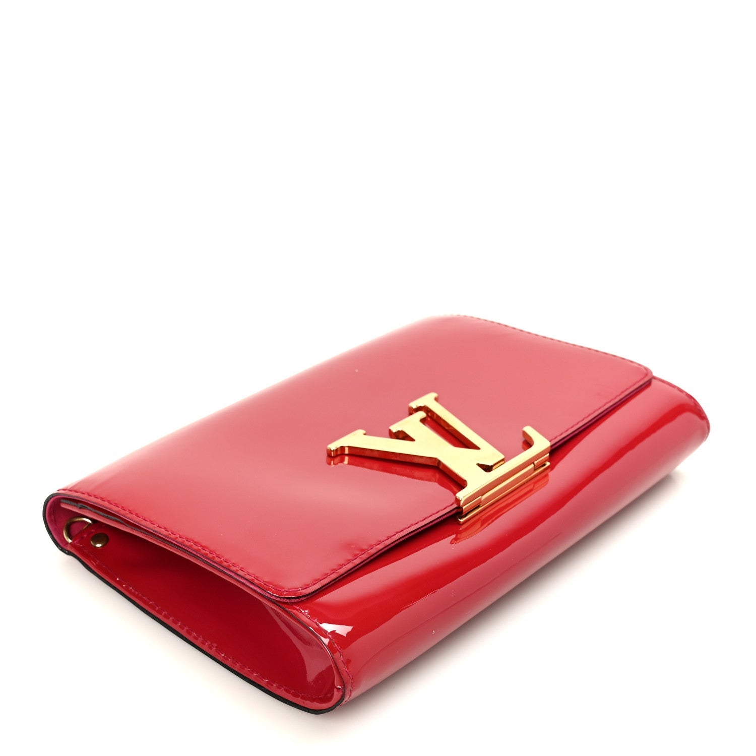 Louis Vuitton Patent Louise Clutch Rose Indien