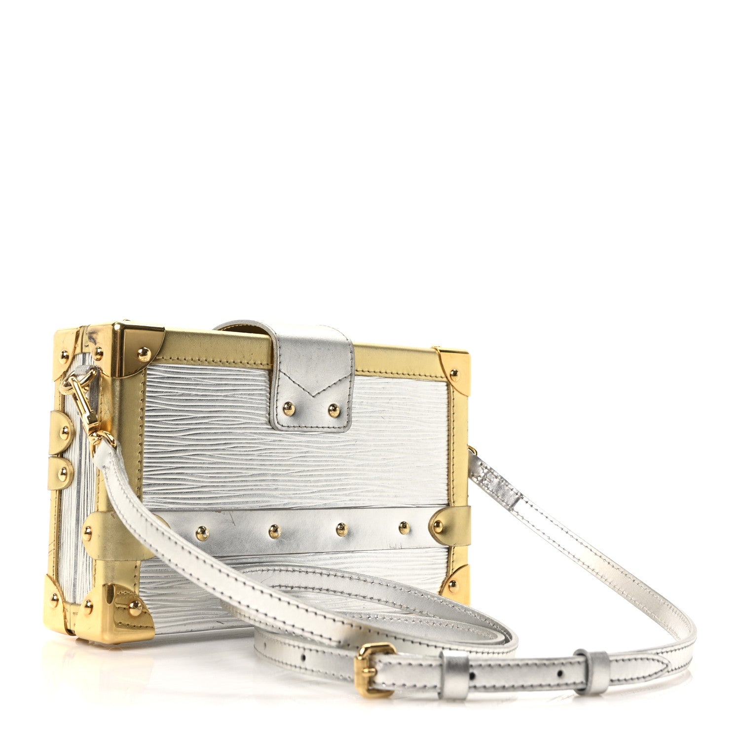 Louis Vuitton Metallic Epi Petite Malle Silver