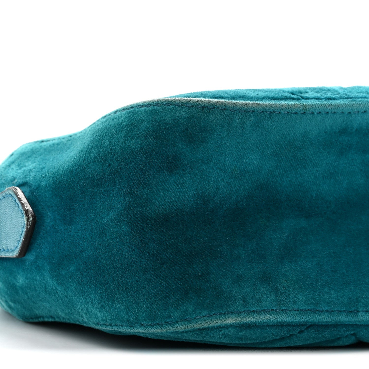 Gucci Velvet Matelasse Small GG Marmont Chain Shoulder Bag Pavone Cyan