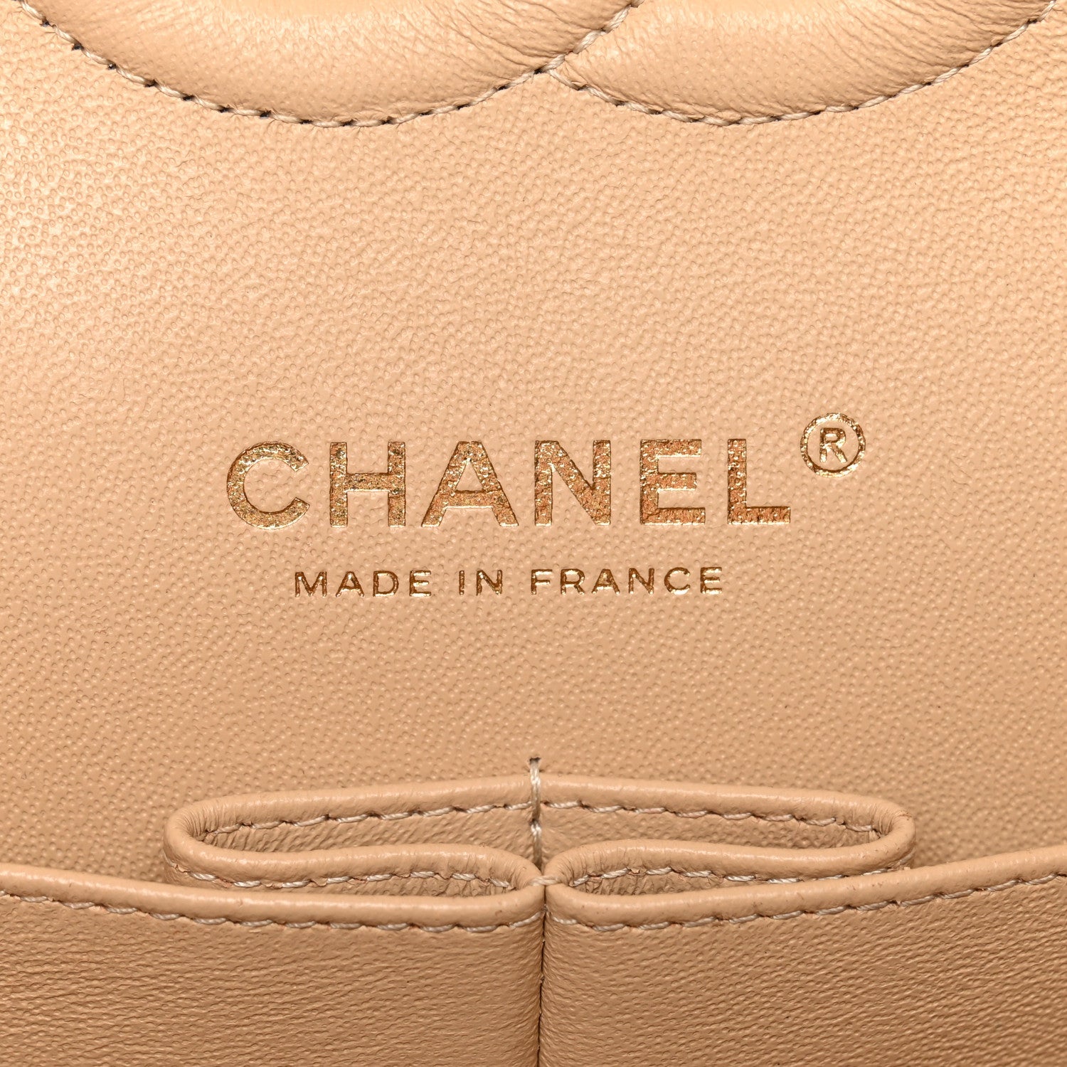 Chanel Caviar Quilted Medium Double Flap Beige