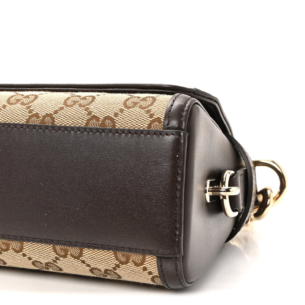Gucci GG Monogram Medium Luce Shoulder Bag Beige Ebony