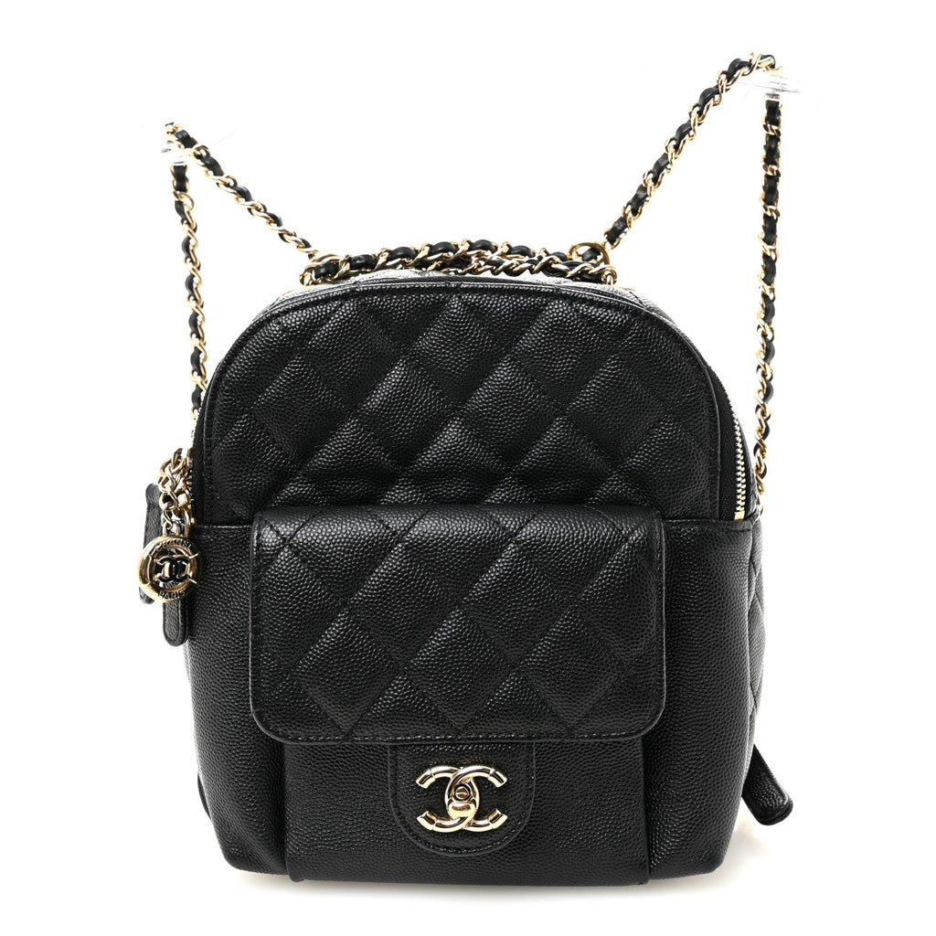 Chanel Caviar Quilted Small CC Day Backpack Black