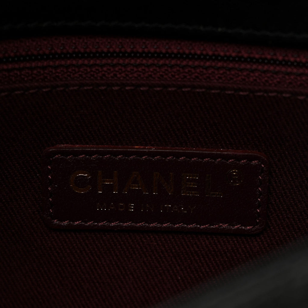 Chanel Lambskin Chevron Quilted Small Pyramid CC Flap Black