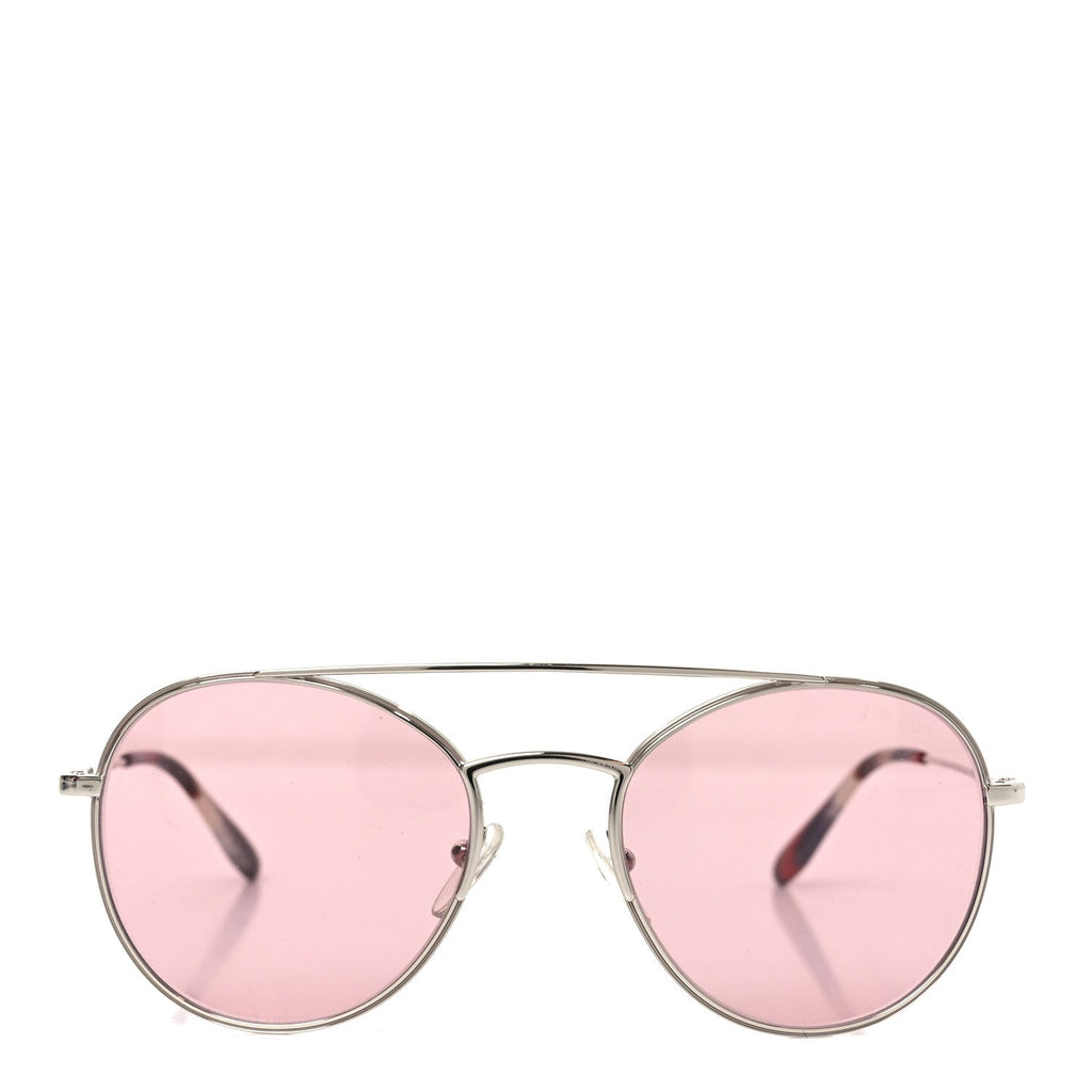 Prada Round Sunglasses VPR 55U Rosa Silver