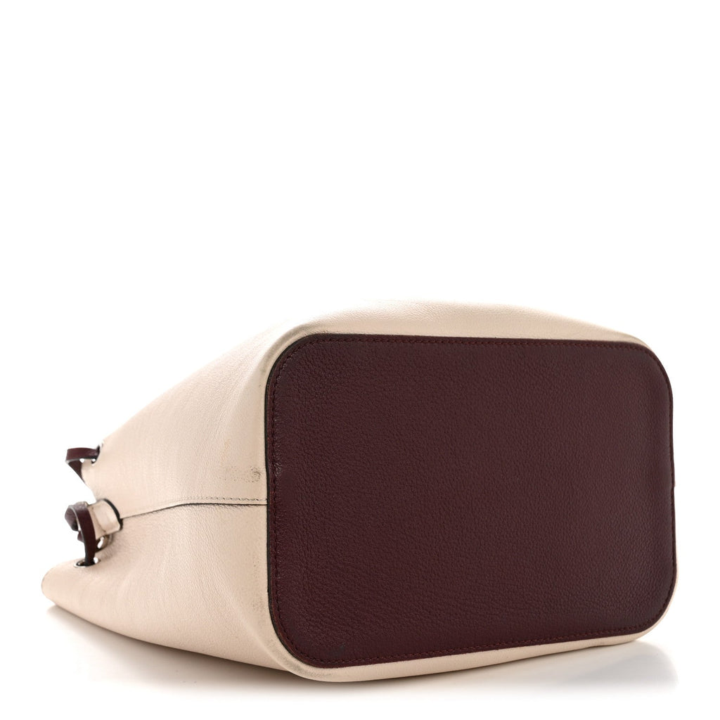 Louis Vuitton Calfskin Lockme Bucket Soie Quartz Calla
