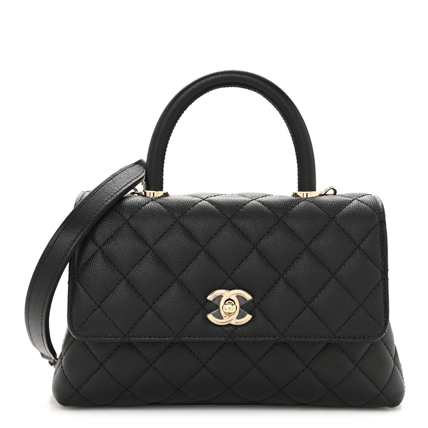 Chanel Caviar Quilted Mini Coco Handle Flap Black