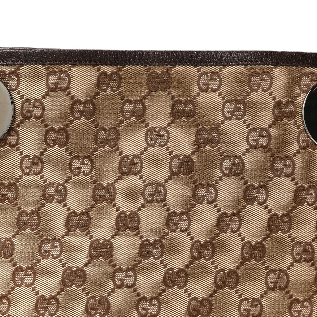 Gucci Monogram Eclipse Messenger Bag Dark Brown