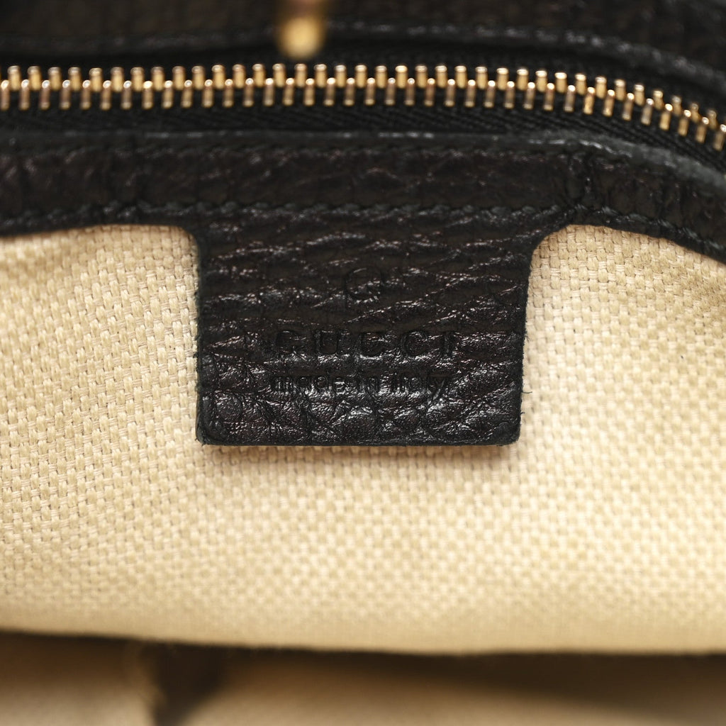 Gucci Pebbled Calfskin Medium Soho Chain Shoulder Bag Black