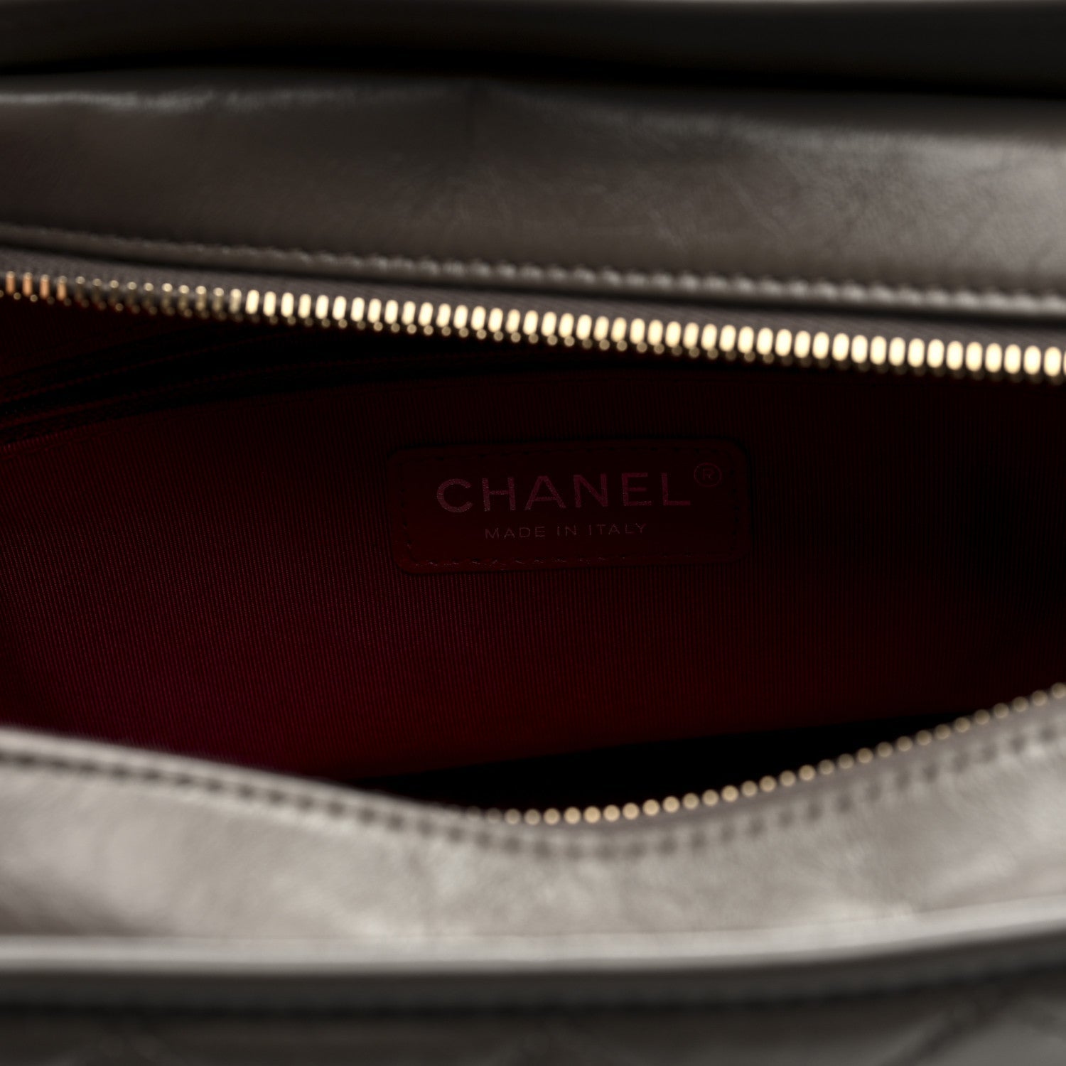 Chanel Aged Calfskin Quilted Medium Gabrielle Hobo Grey