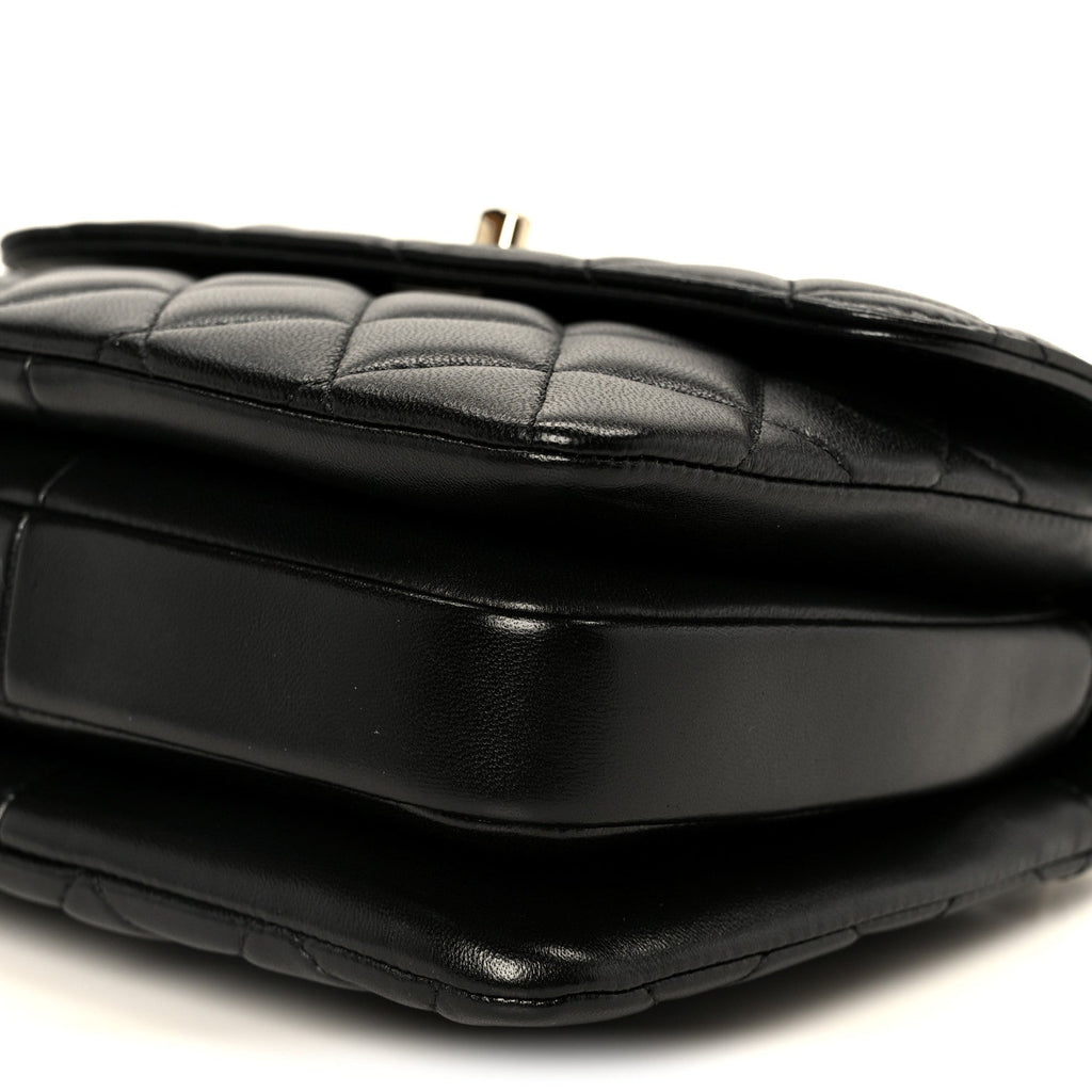 Chanel Lambskin Quilted Small Trendy CC Dual Handle Flap Bag Black