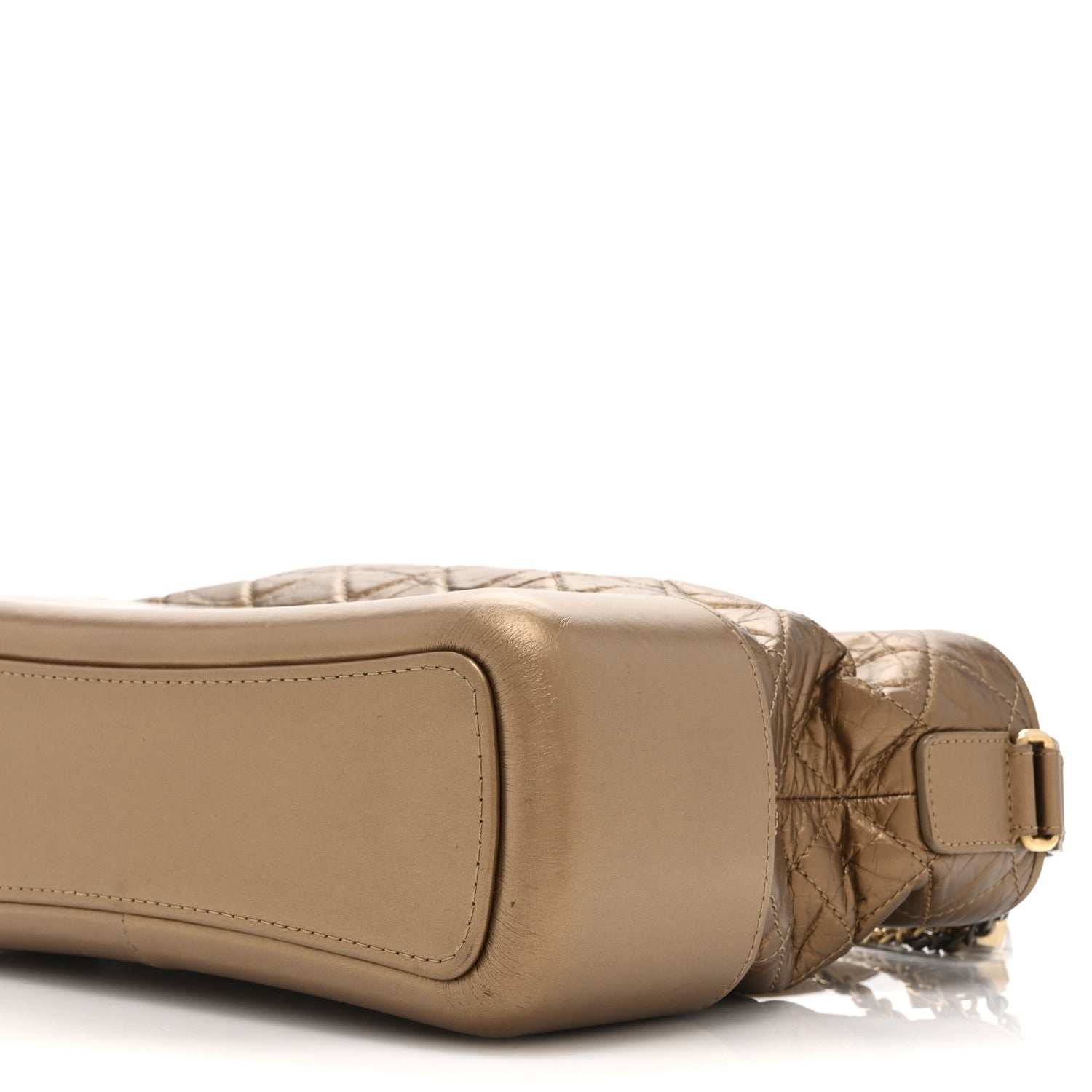 Chanel Metallic Aged Calfskin Quilted Medium Gabrielle  Bronze