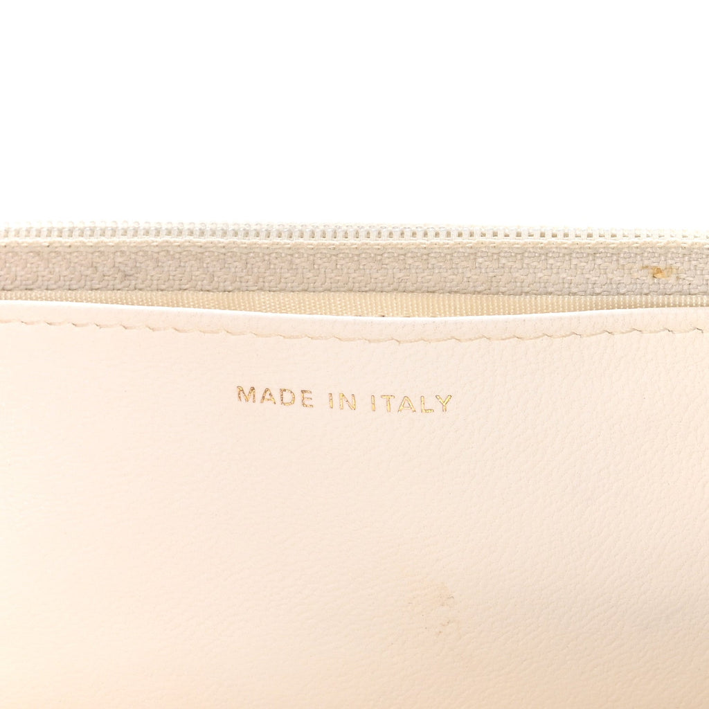Chanel Lambskin Quilted Romance Wallet On Chain WOC White
