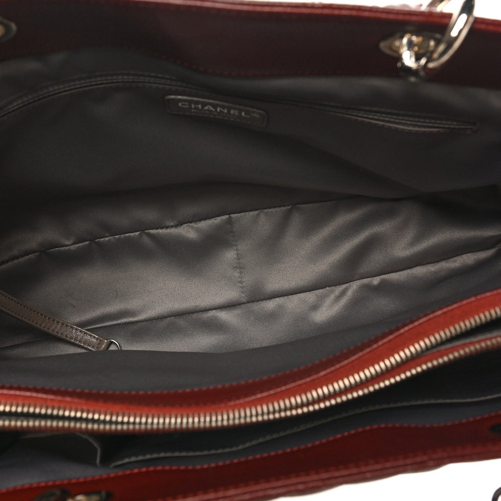 Chanel Caviar Quilted XL Grand Shopping Tote GST Dark Burgundy