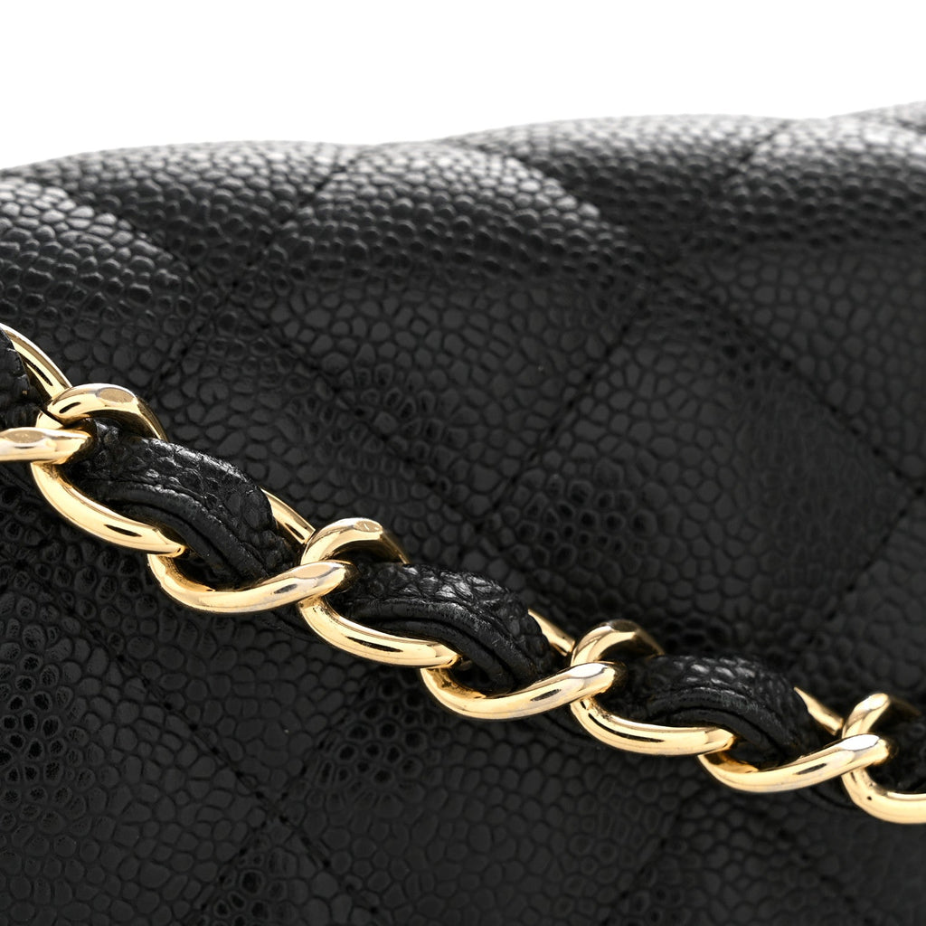 Chanel Caviar Quilted Jumbo Double Flap Black