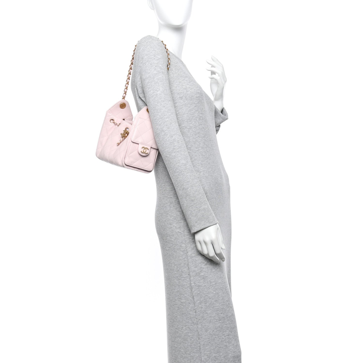 Chanel Caviar Quilted Mini Chanel 25 Handbag Light Pink