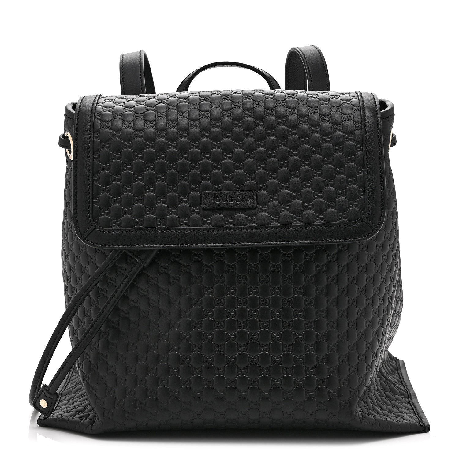 Gucci Microguccissima Drawstring Backpack Black