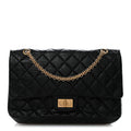 Chanel Aged Calfskin Quilted 2.55 Reissue 227 Flap Black