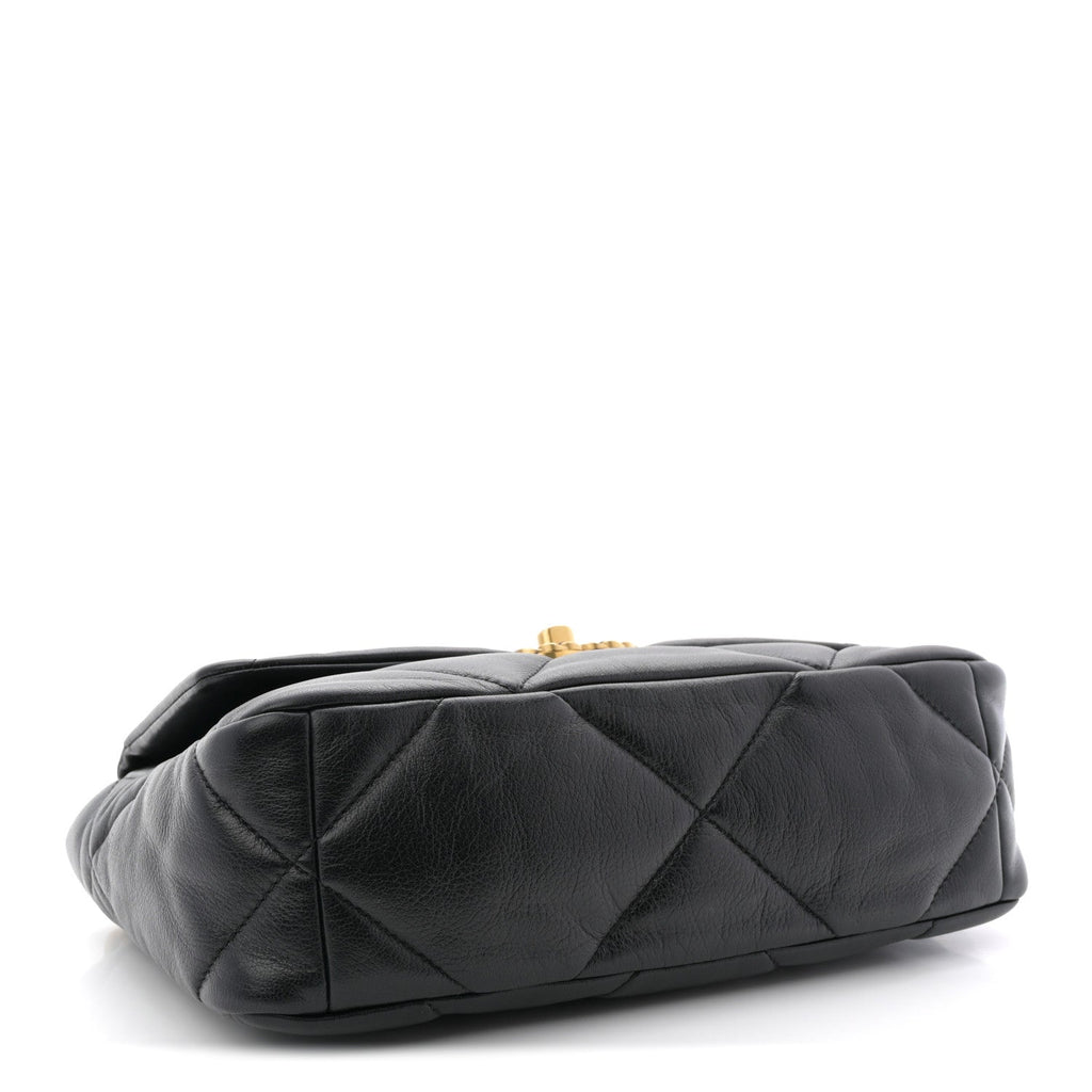 Chanel Lambskin Quilted Medium Chanel 19 Flap Black