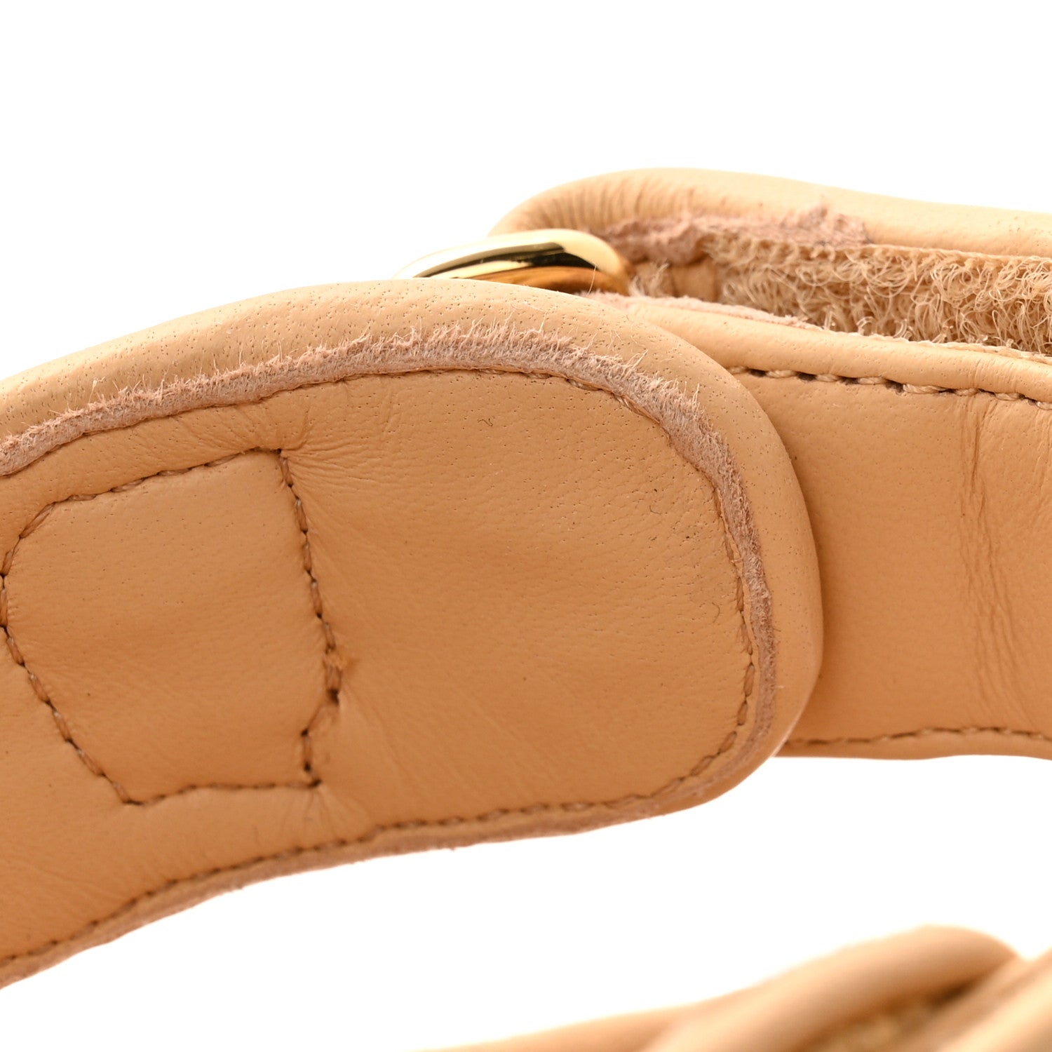 Braided Fabric Velcro Dad Sandals 36.5 Beige