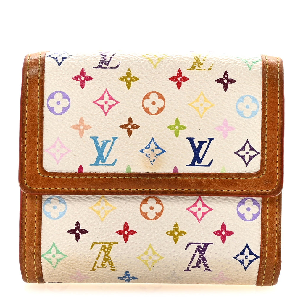 Louis Vuitton Monogram Multicolor Porte-Monnaie Billets Wallet White