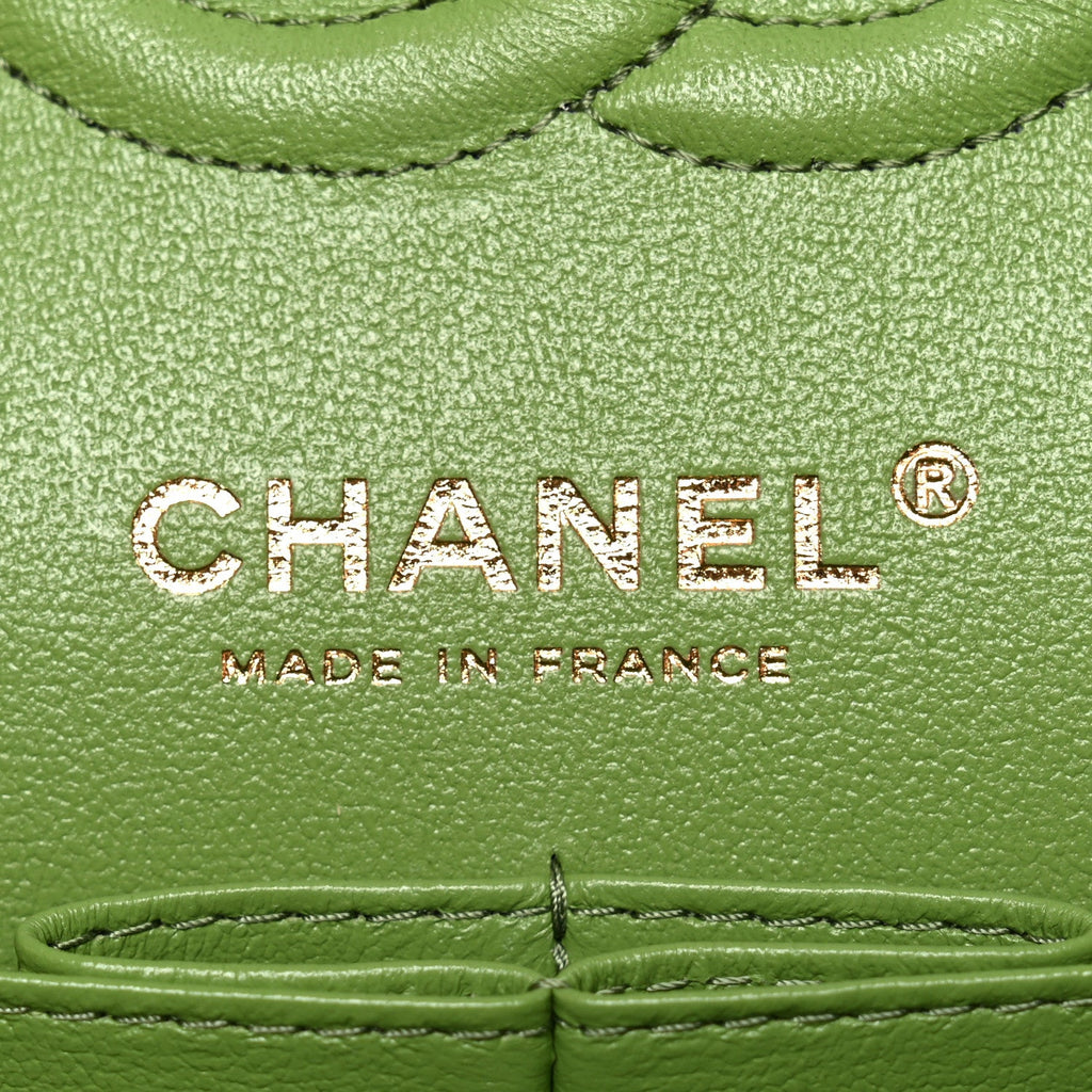 Chanel Caviar Quilted Small Double Flap Green