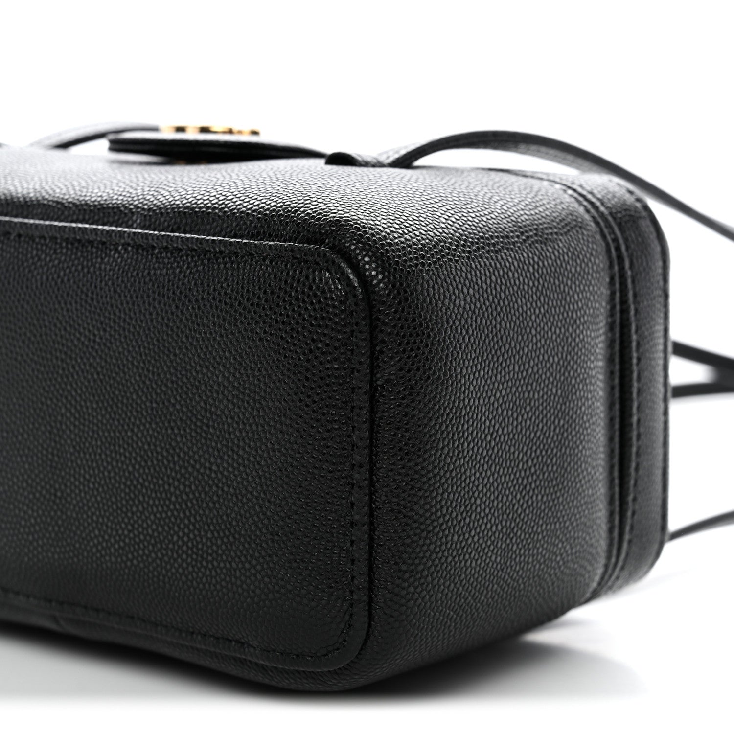 Chanel Shiny Caviar Preppy Coco Long Vanity With Strap Black