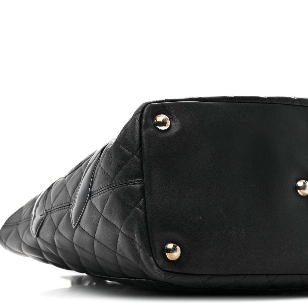 Chanel Calfskin Quilted Large Cambon Tote Black
