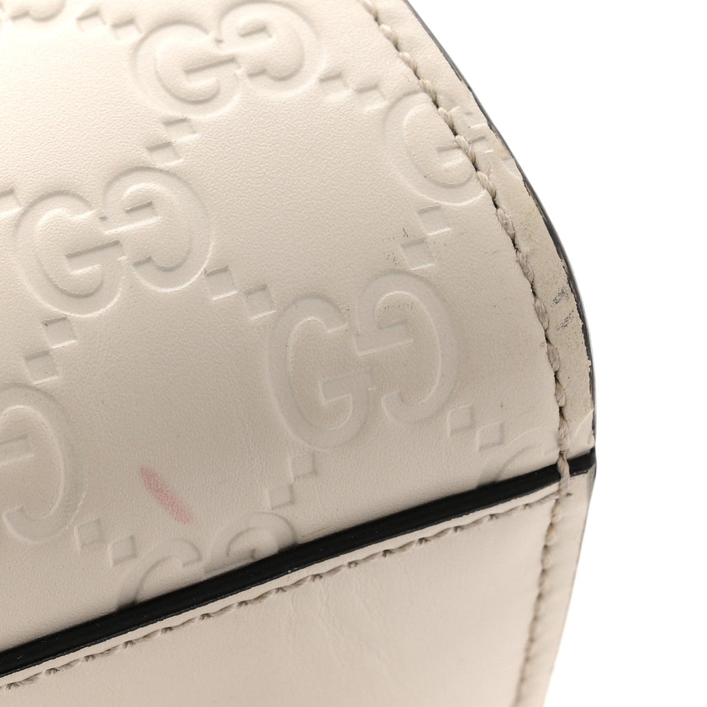 Gucci Guccissima Medium Padlock Shoulder Bag Black Mystic White
