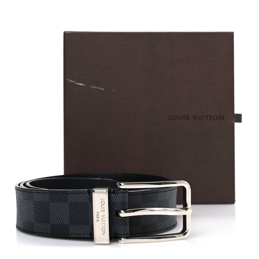 Louis Vuitton Damier Cobalt 35mm Pont Neuf Belt