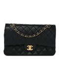 Chanel Lambskin Quilted Small Double Flap Black
