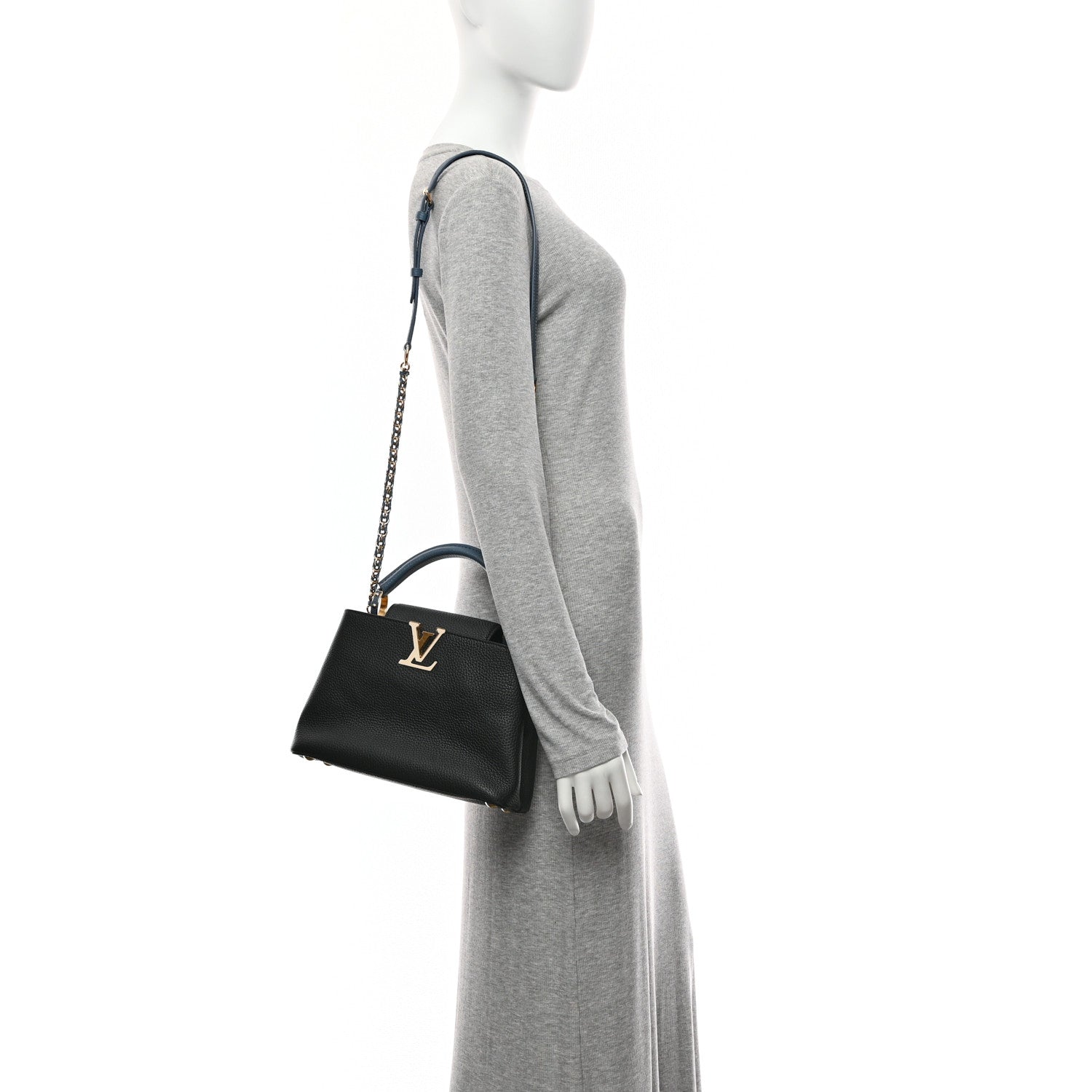 Louis Vuitton Taurillon Capucines BB Black General Blue