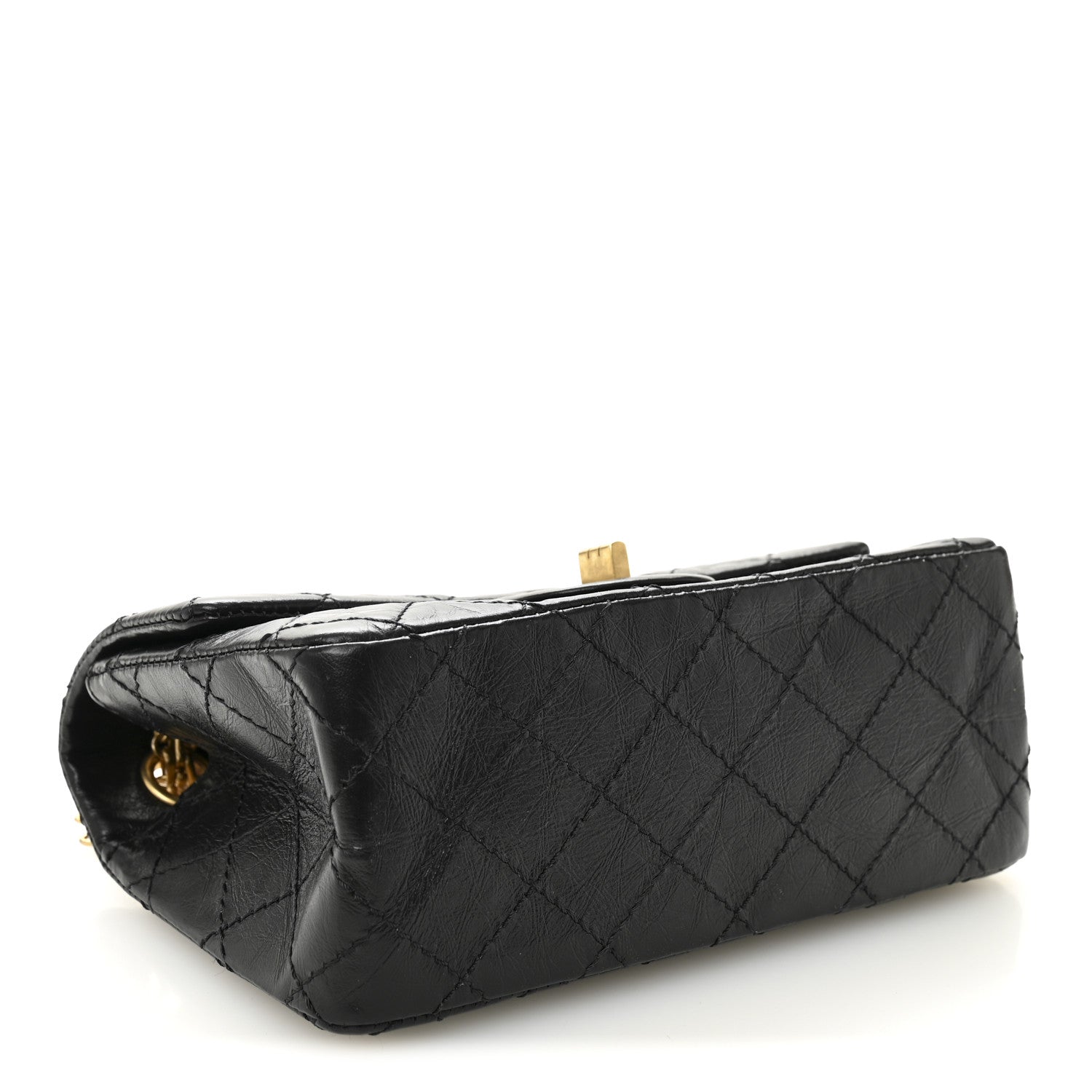 Chanel Aged Calfskin Quilted 2.55 Reissue Mini Flap Black
