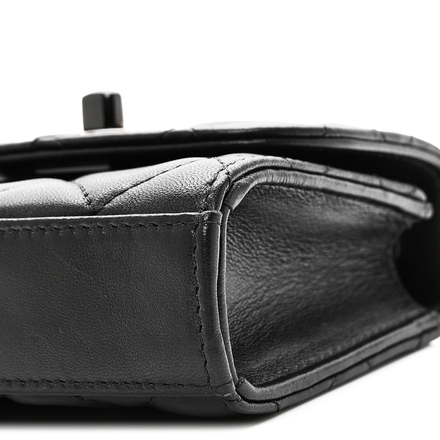 Chanel Lambskin Quilted Mini Trendy CC Clutch With Chain So Black