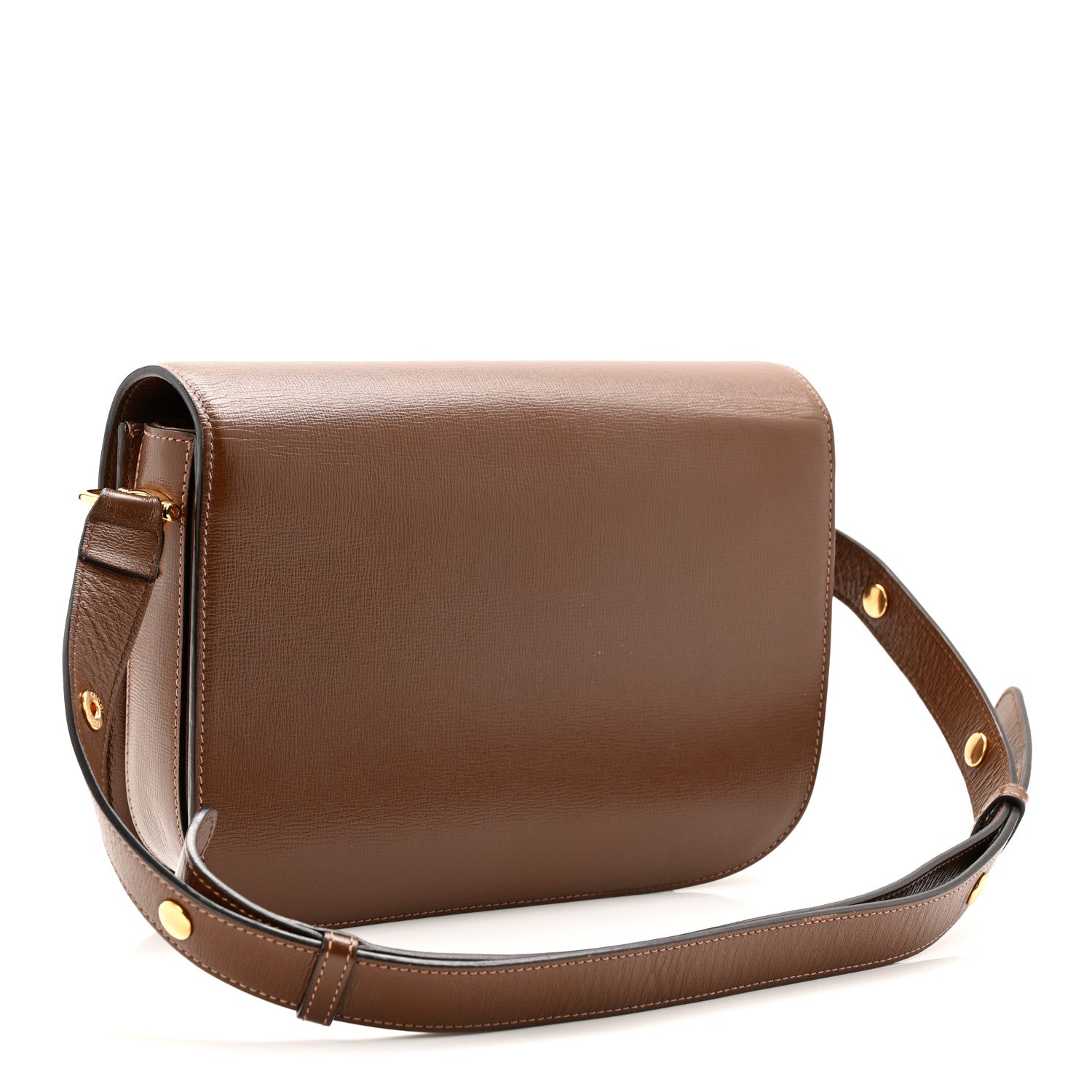 Gucci Azalea Calfskin Horsebit 1955 Shoulder Bag Brown Sugar