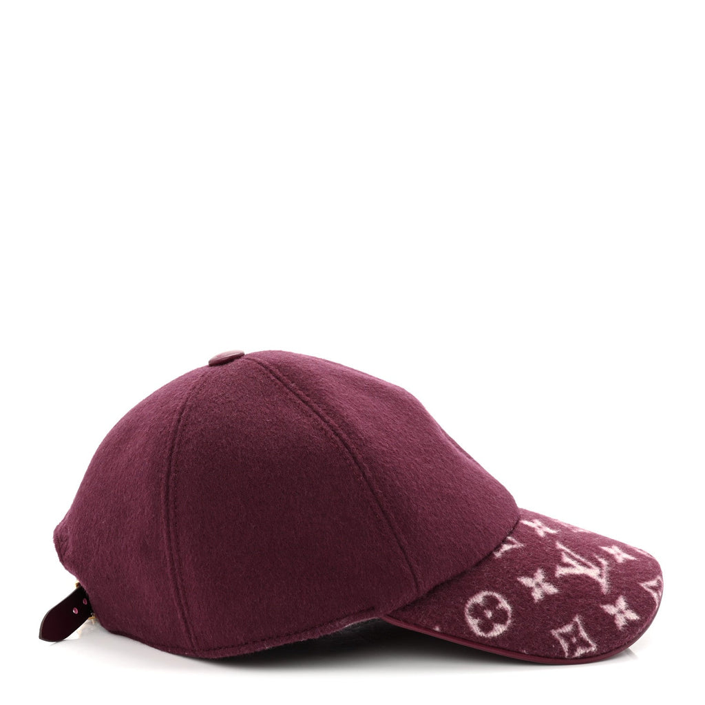Louis Vuitton Wool Silk Monogram Endless Cap L Bordeaux
