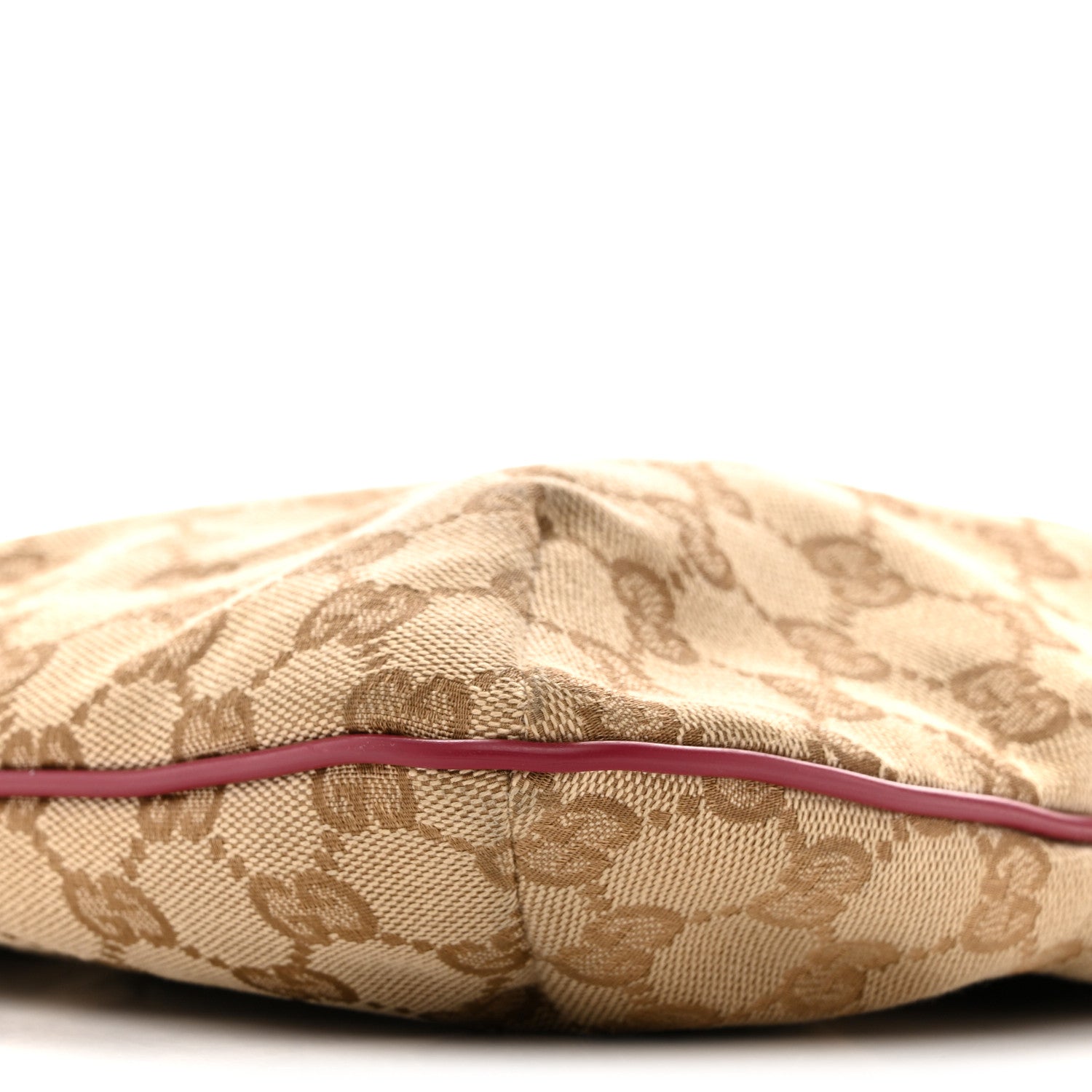 Gucci Monogram Web Small Flat Messenger Crossbody Pink Gold
