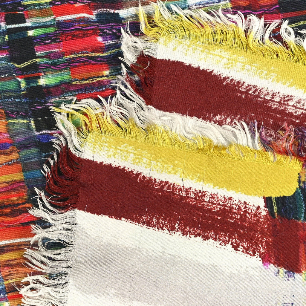 Chanel Silk Paint Print Scarf Multicolor