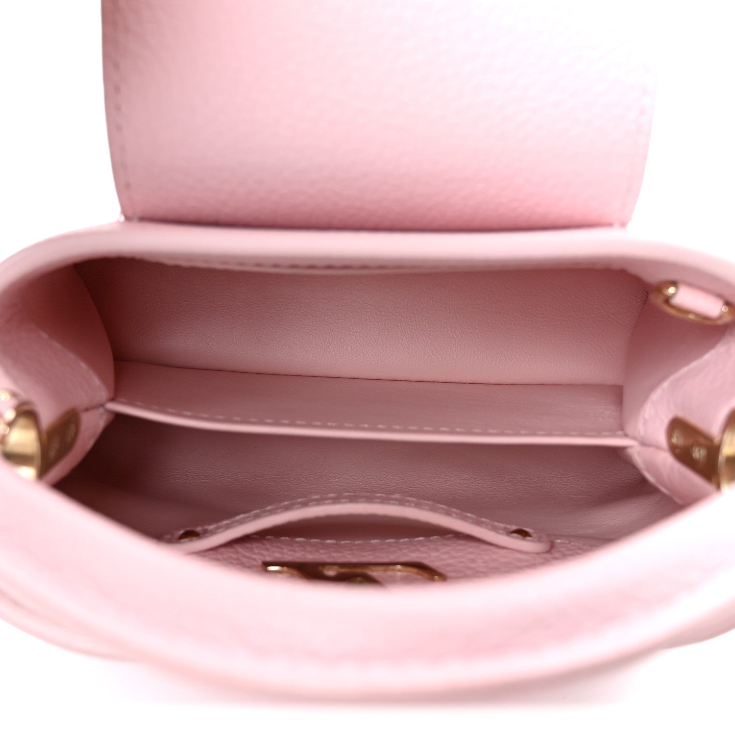 Louis Vuitton Taurillon Marble Capucines Mini Pink