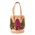 Louis Vuitton Monogram Multicolor Fringe Bucket White